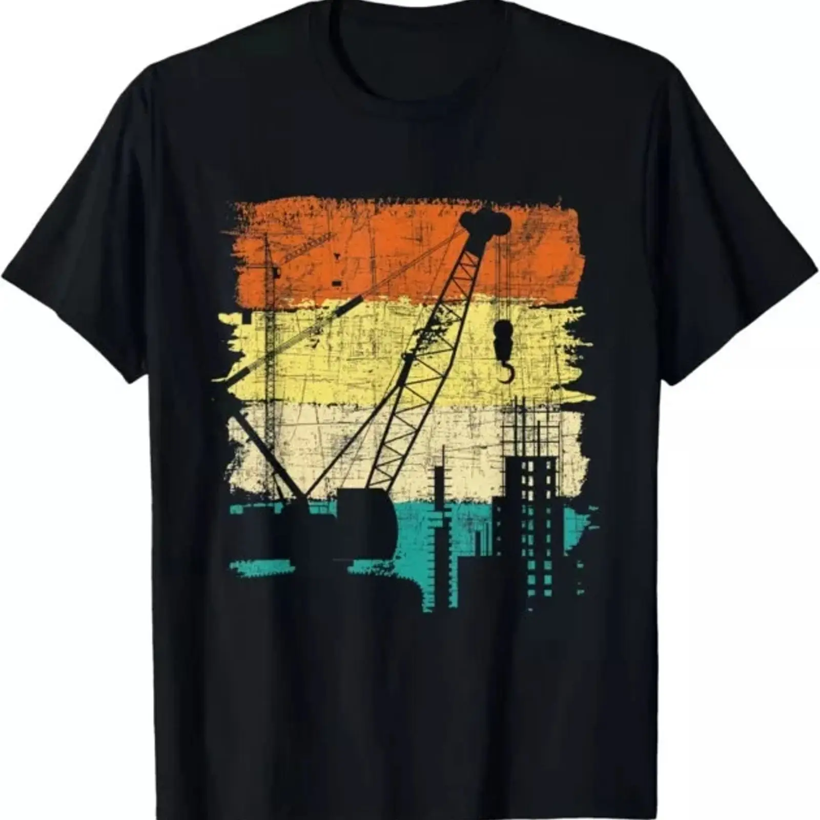 Heavy Equipment Washing - Camiseta Crane Operator Retro Tower Heavy